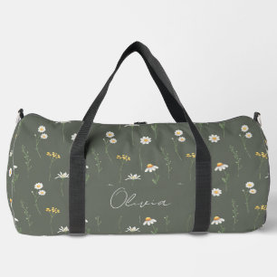 Boho Floral Rainbow Duffle Bag