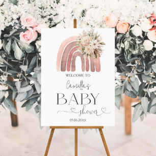 Boho Floral Rainbow Girl Baby Shower Foam Board