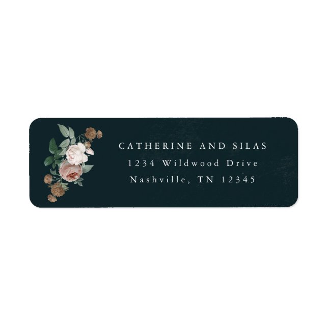 Boho floral Return Address Label (Front)