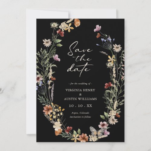 Boho Floral Save The Date