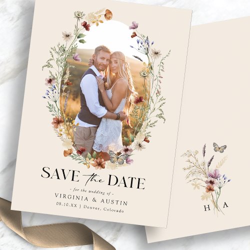 Boho Floral Save The Date