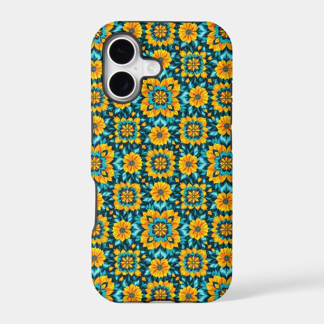 Boho Floral Seamless Pattern in Vibrant Folk Style Case-Mate iPhone Case (Back)