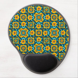 Boho Floral Seamless Pattern in Vibrant Folk Style Gel Mouse Pad
