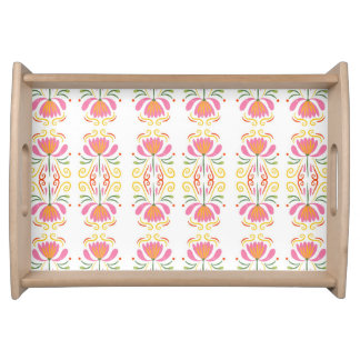 Boho floral serving tray