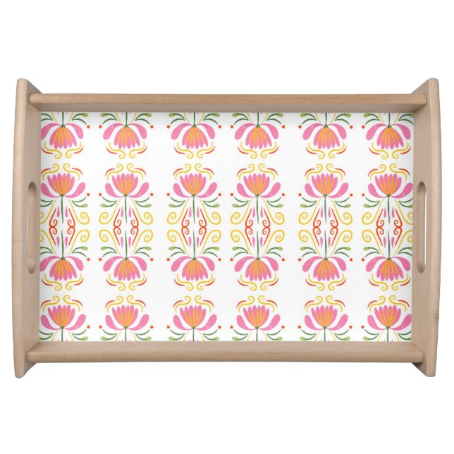 Boho floral serving tray (Front)