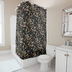 Boho Floral Shower Curtain