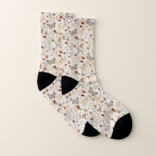 Boho Floral Socks