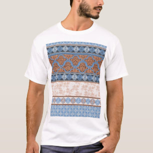 Boho Floral Stripes: Ethnic Seamless Collection T-Shirt