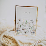 Boho Floral Table Number Card<br><div class="desc">This is a watercolor wildflower wedding table card featuring beautiful wildflower elements and an elegant font. Edit all wording and all colors* on this wedding program template. * the color of the watercolor florals are not editable // For matching items, please visit the "ASHE" collection in the Sincerely By Nicole...</div>