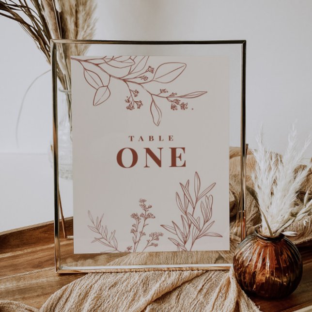 Boho Floral Table Numbers Poster (Creator Uploaded)