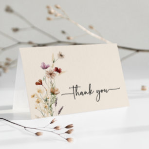 Boho Floral Thank You Card
