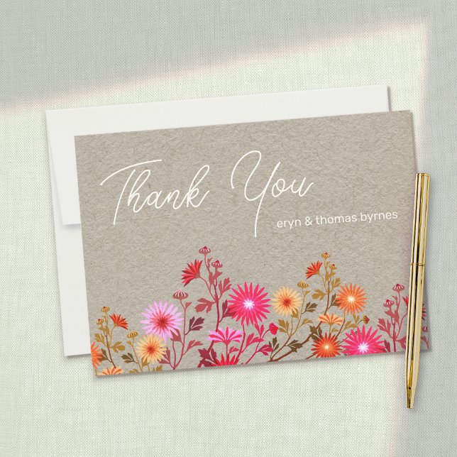 Boho Floral Thank you Card (Creator Uploaded)