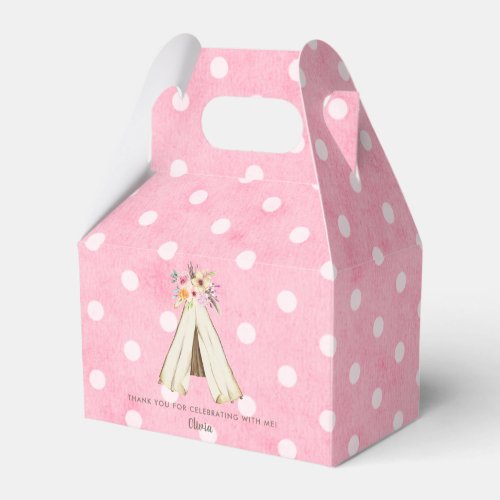 Boho Floral Tribal Teepee Wild One 1st Birthday Favor Boxes