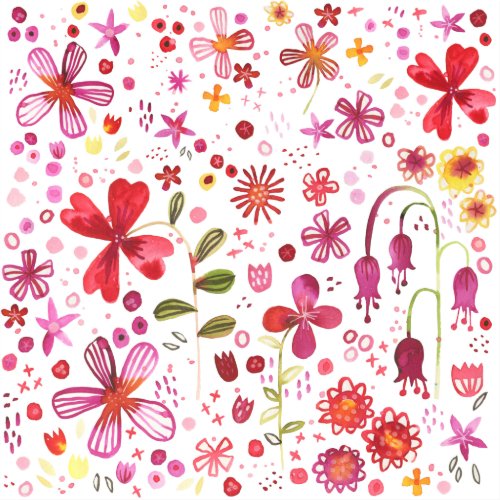 Boho Floral Watercolor Colorful Sticker