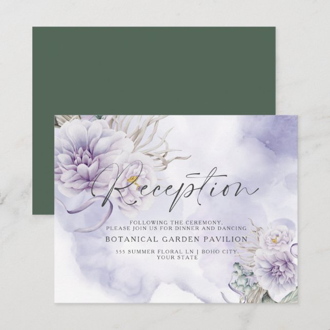 BOHO Floral Watercolor Reception (Front/Back)