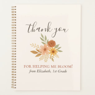 Boho Floral Watercolor Teacher Thank You Planner