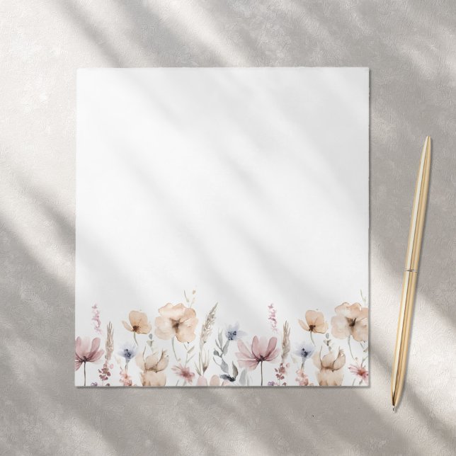 Boho Floral Watercolor Wildflower Notepad (Creator Uploaded)