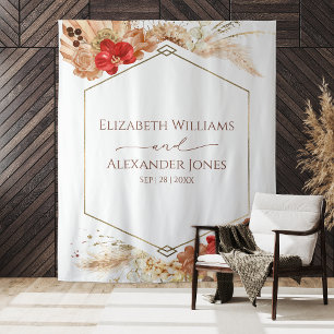 Boho Floral Wedding Backdrop Terracotta