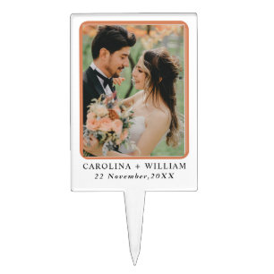 Boho Floral Wedding Cake Topper