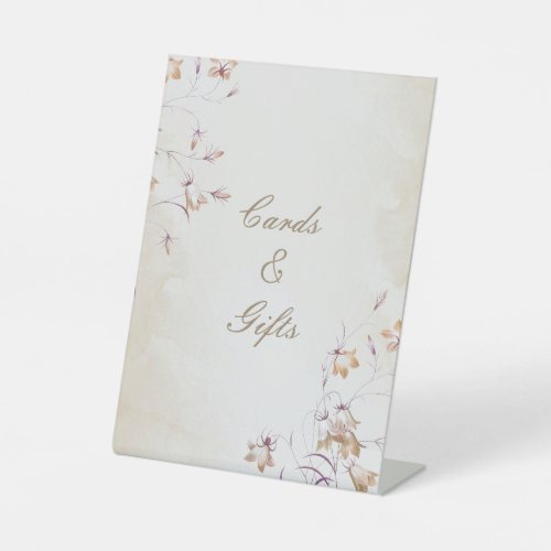Boho Floral Wedding Cards and Gifts Table Sign