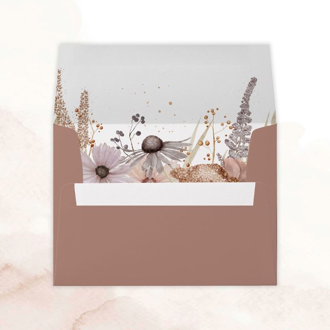 Boho Floral Wedding Envelope (Boho Floral Wedding Envelope)