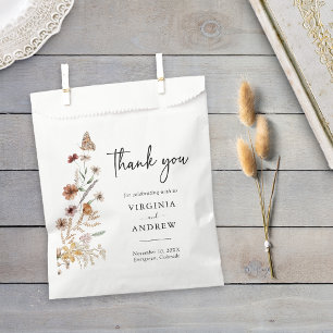 Boho Floral Wedding Favor Bag