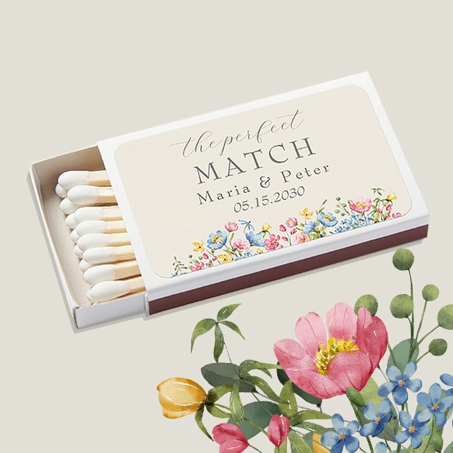 Boho Floral Wedding Favor Matches (Creator Uploaded)