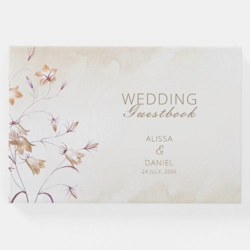 Boho Floral Wedding Guest Book