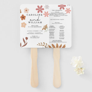 Boho Floral Wedding Hand Fan