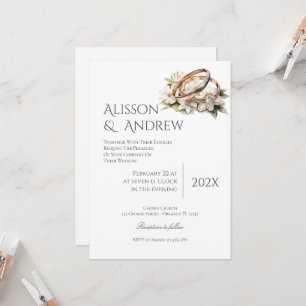 Boho Floral Wedding Invitation