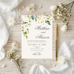 Boho Floral Wedding Invitation