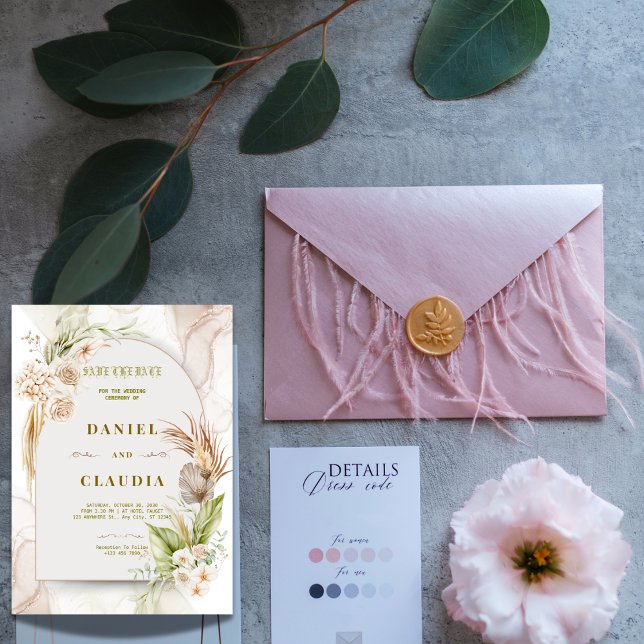 Boho Floral Wedding Invitation (Creator Uploaded)