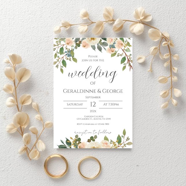 Boho floral Wedding Invitation (Creator Uploaded)
