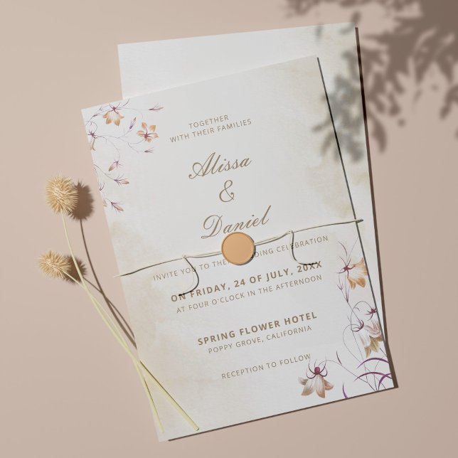 Boho Floral Wedding Invitation (Creator Uploaded)