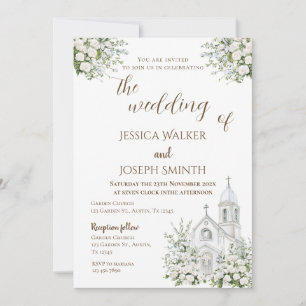 Boho Floral Wedding Invitation