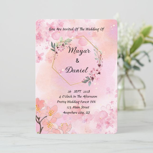 Boho Floral Wedding Invite This Season (Standing Front)