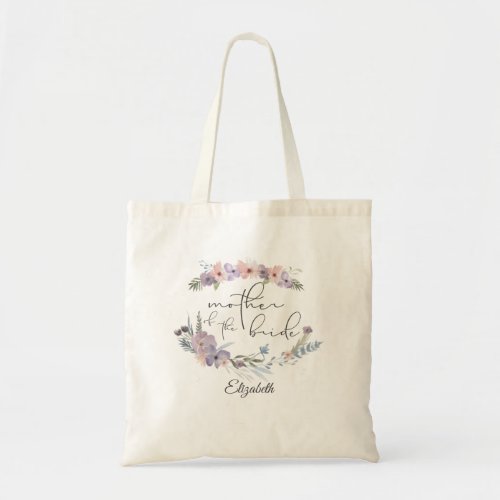 Boho Floral Wedding Mother of the Bride Tote Bag