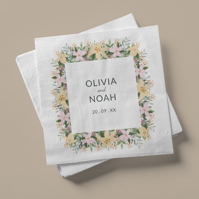 Boho floral wedding  napkins (Creator Uploaded)