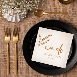 Boho Floral Wedding Napkins