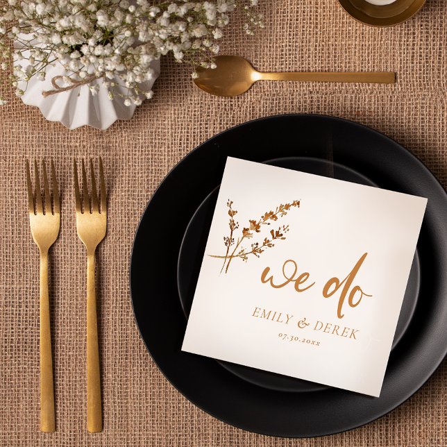 Boho Floral Wedding Napkins (Creator Uploaded)