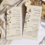 Boho Floral Wedding Program<br><div class="desc">Boho Floral Wedding Program. This stylish & elegant wedding program features gorgeous hand-painted watercolor wildflowers arranged as a lovely bouquet perfect for spring,  summer,  or fall weddings. Find matching items in the Boho Wildflower Wedding Collection.</div>