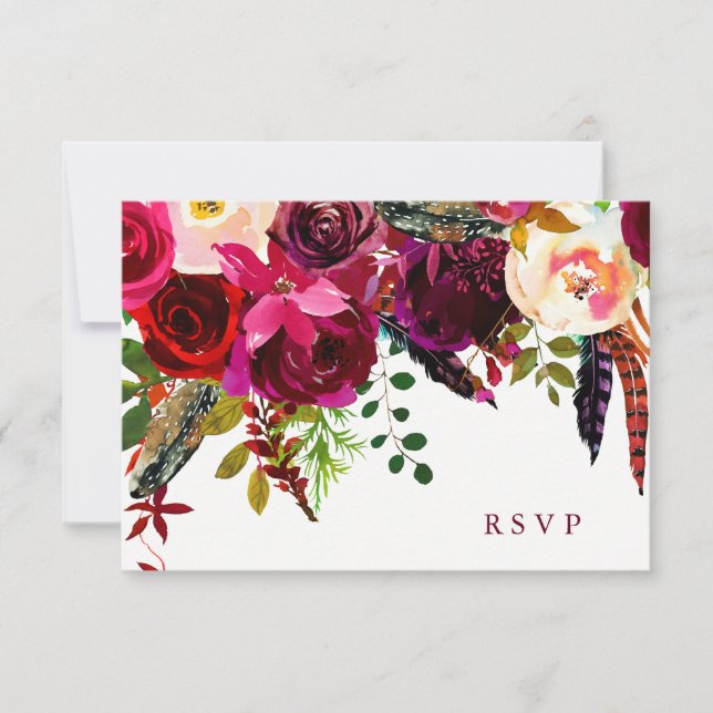 Boho Floral | Wedding Response (Front)
