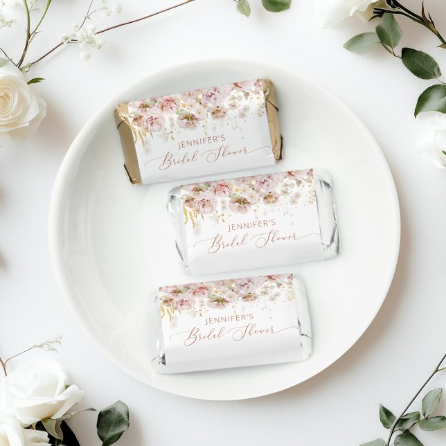 Boho floral wedding shower hershey's miniatures (Creator Uploaded)