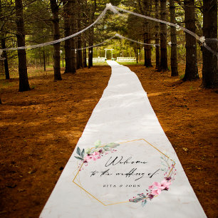 Boho Floral Wedding Welcome Aisle Entrance Floor Decals