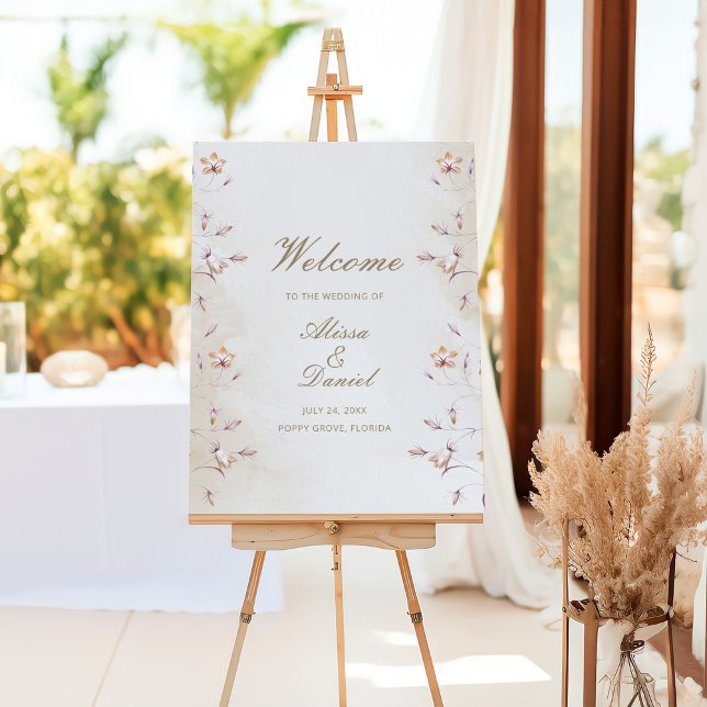Boho Floral Wedding Welcome Foam Board (Boho Floral Wedding Welcome Foam Board)