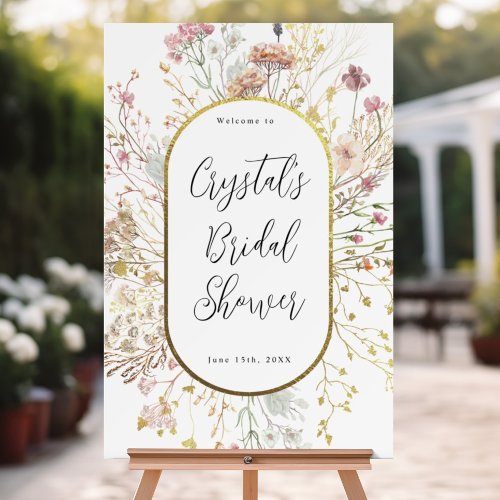 Boho Floral Wedding Welcome Sign