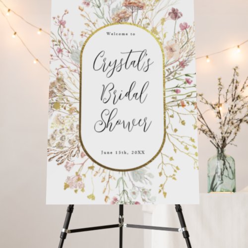 Boho Floral Wedding Welcome Sign