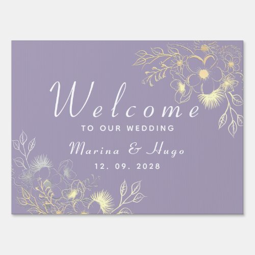 Boho Floral Welcome To Our Wedding Sign