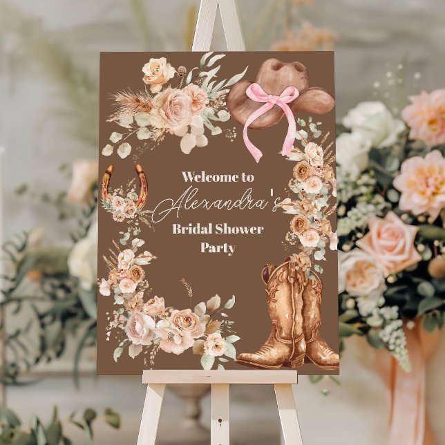 Boho Floral Western Bridal Shower Foam Board (Creator Uploaded)