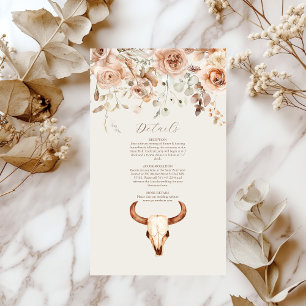 Boho Floral Western Wedding Enclosure Card